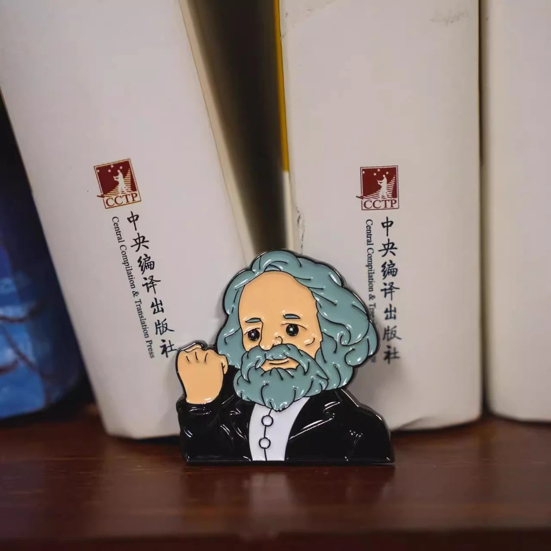 马克思卡通头像徽章
