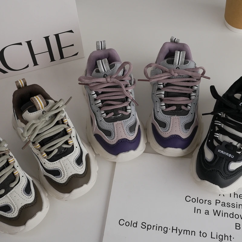 85780软底儿童休闲运动童鞋春秋季透气时尚老爹板鞋