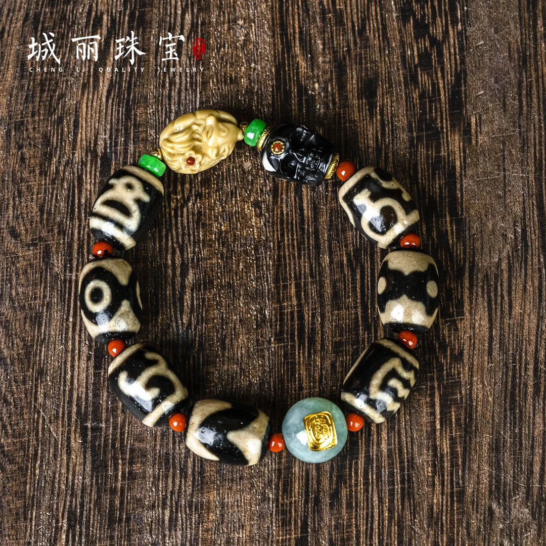 非金属手链 【城丽】金符凤九多宝手串/条STZ-2446