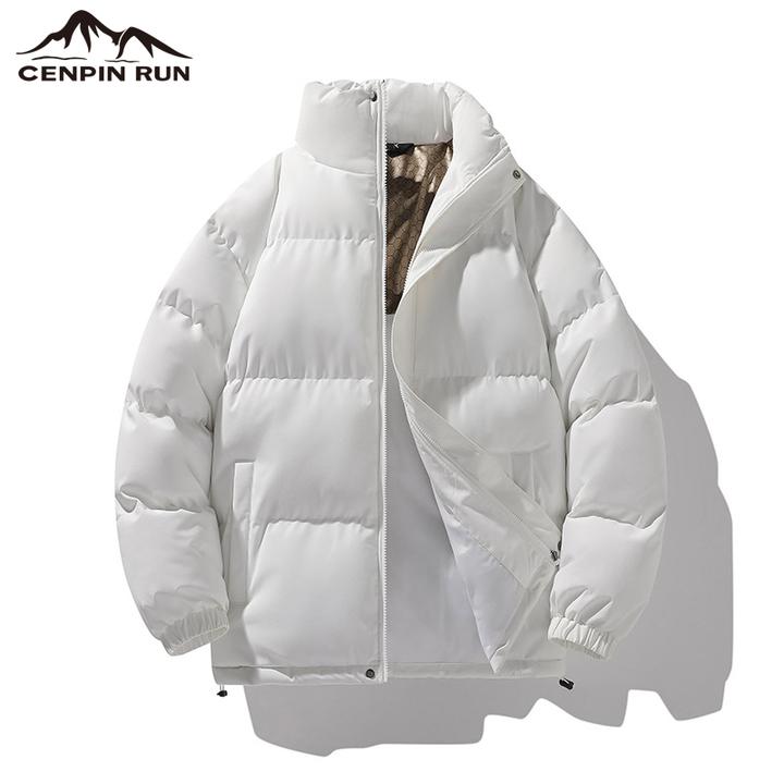 CENPIN/诚品冬季户外情侣休闲外套立领防风潮流百搭保暖纯色棉衣