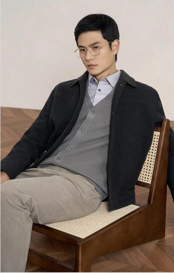 休闲绵羊毛羊毛茄克