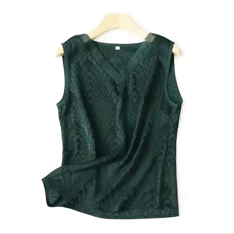 V领背心夏季时尚百搭宽松无袖背心