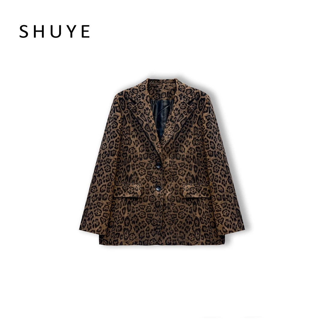 SHU YE-9721 设计师豹纹西装