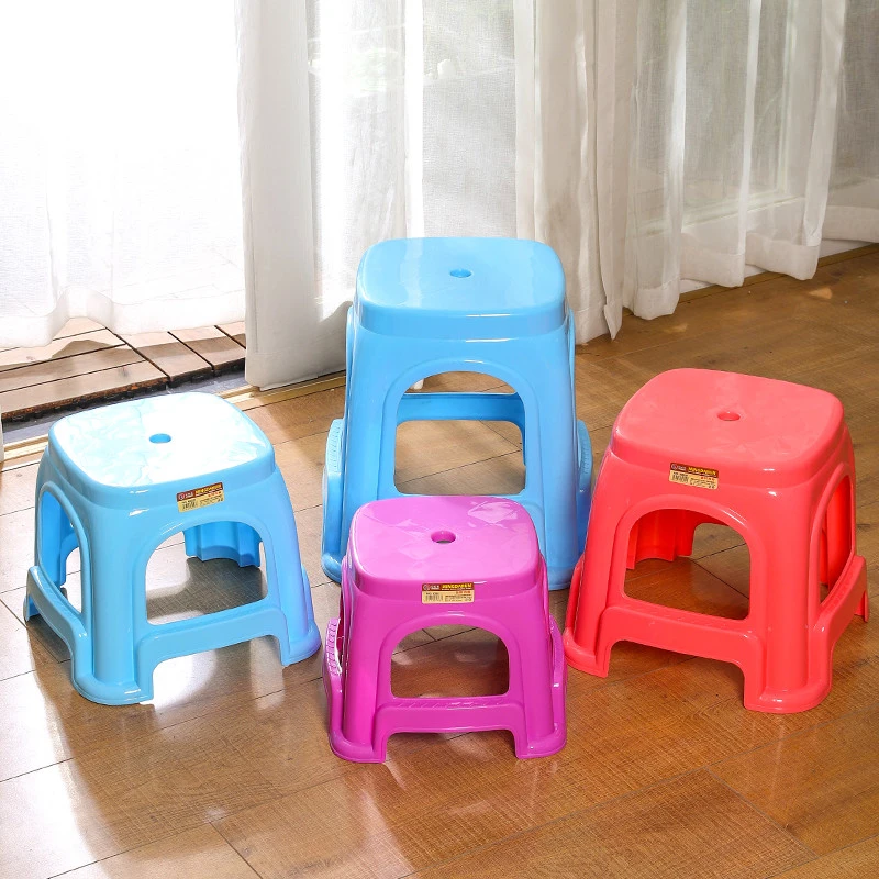 塑料凳子加厚成人方凳家用浴室凳大小板凳简约时尚椅客厅换鞋高凳