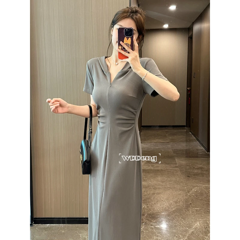 【现货款】王等等【慵懒时光】气质时尚设计感夏季连衣裙U224Q06006