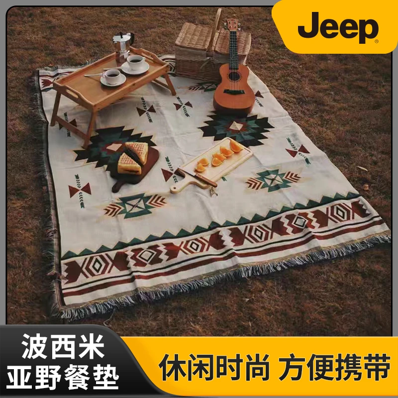 JEEP/吉普户外休闲野餐聚餐折叠波西米亚风野餐布