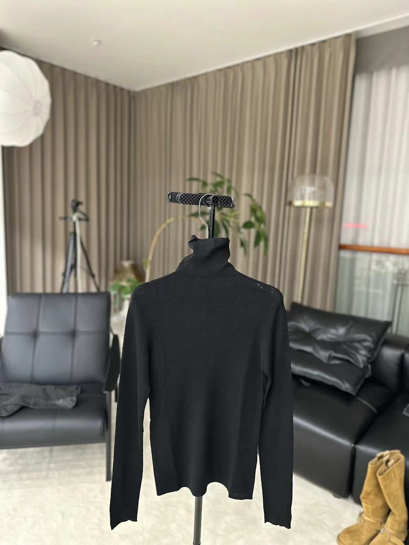 【柳青女装】2024秋季新款小高领纯毛衣.打底