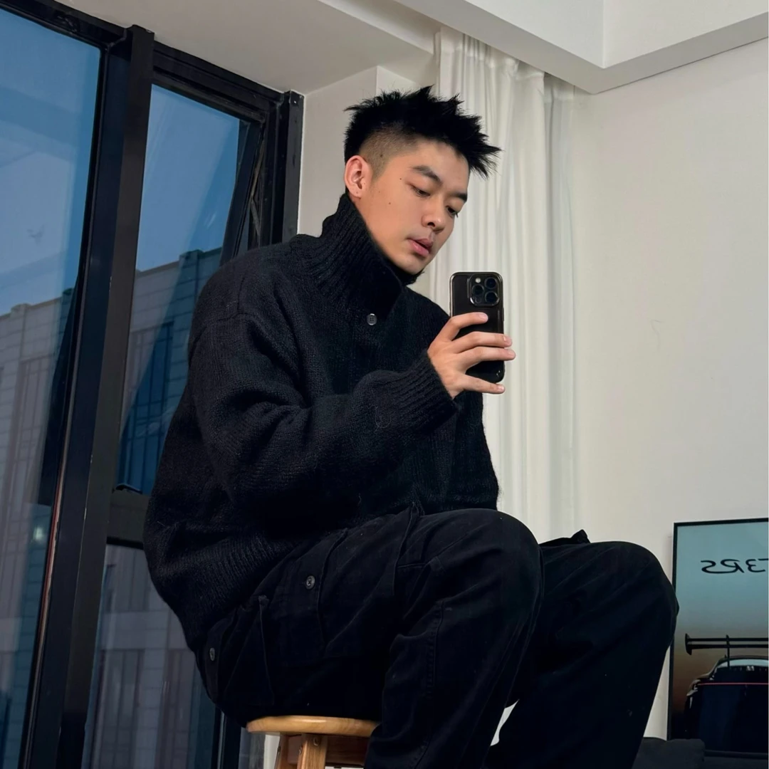 【NIXUNICO】立领毛衣保暖毛衣三色含羊毛