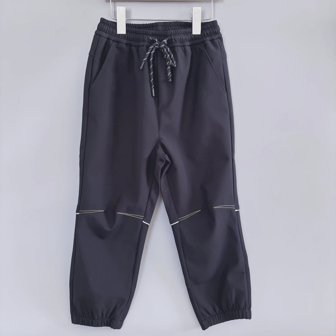 春秋户外冲锋裤休闲运动梭织中大童时尚休闲裤男童防风防寒裤