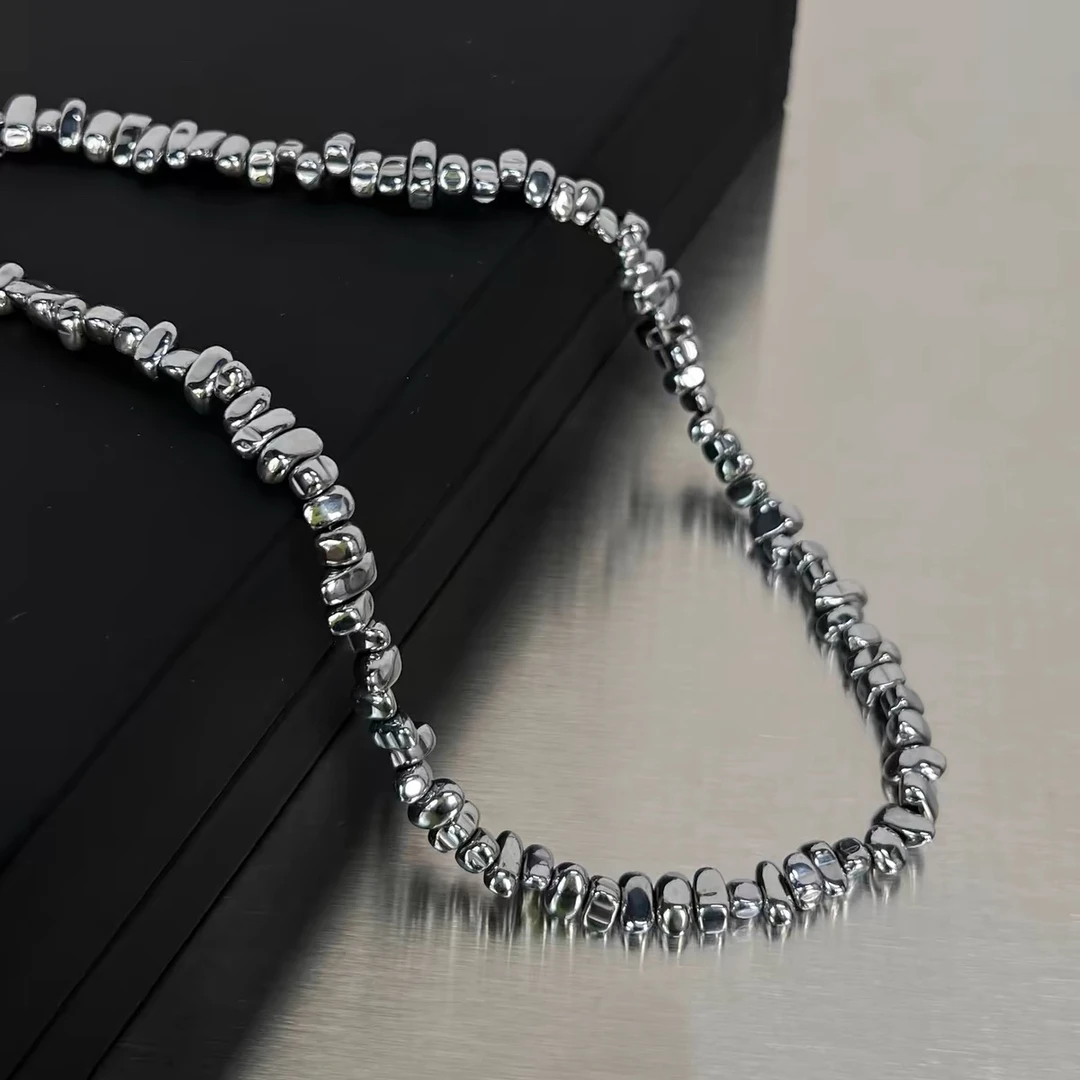 铜合金项链 甜酷拼接碎银形项链小众颈链锁骨链女高级感脖子配饰