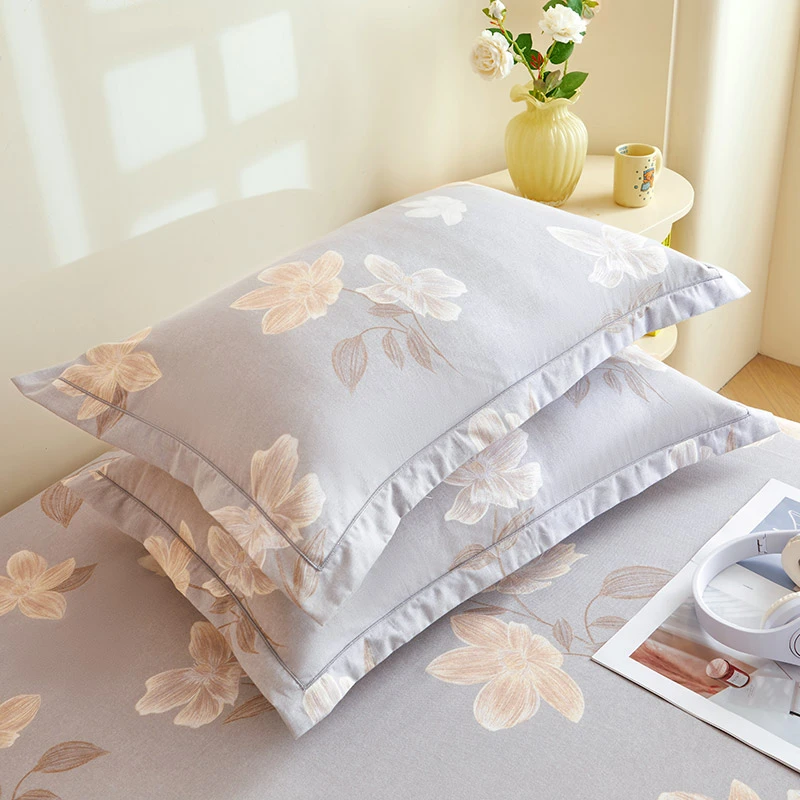 爆款全棉枕头套|艺博云天|时尚印花成人枕头套加厚磨毛斜纹信封式