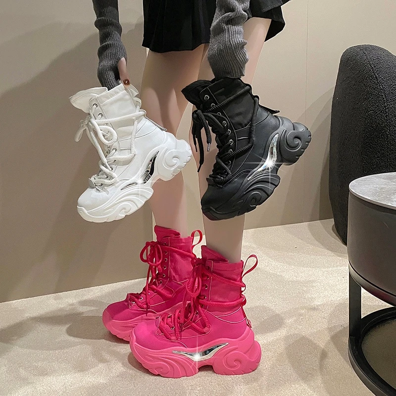 网红爆款时尚老爹鞋女2024春季新款内增高厚底休闲小个子运动女鞋
