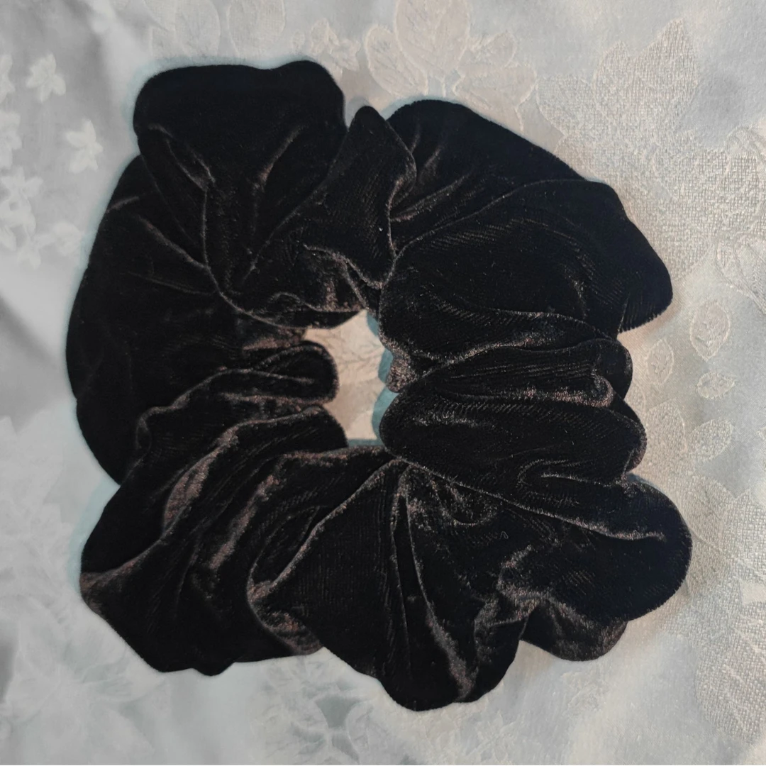 桑蚕丝真丝丝绒中式复古百搭发圈手工简约