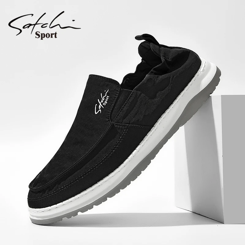 沙驰男士帆布鞋秋冬新款潮流正品男鞋百搭舒适软底透气运动休闲鞋