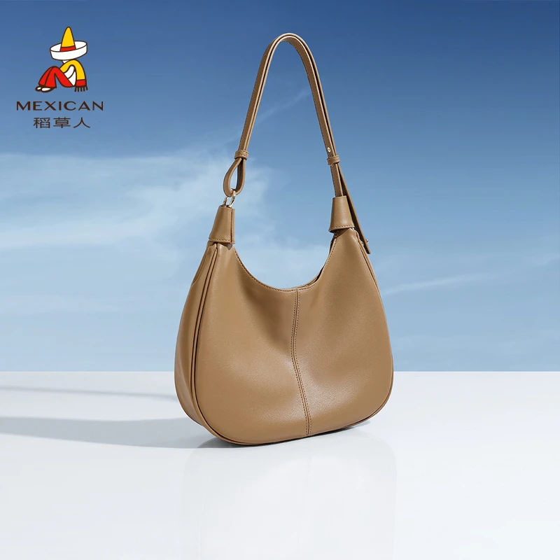 稻草人官方正品2025春夏新款包包女简约单肩包子母包托特包通勤包