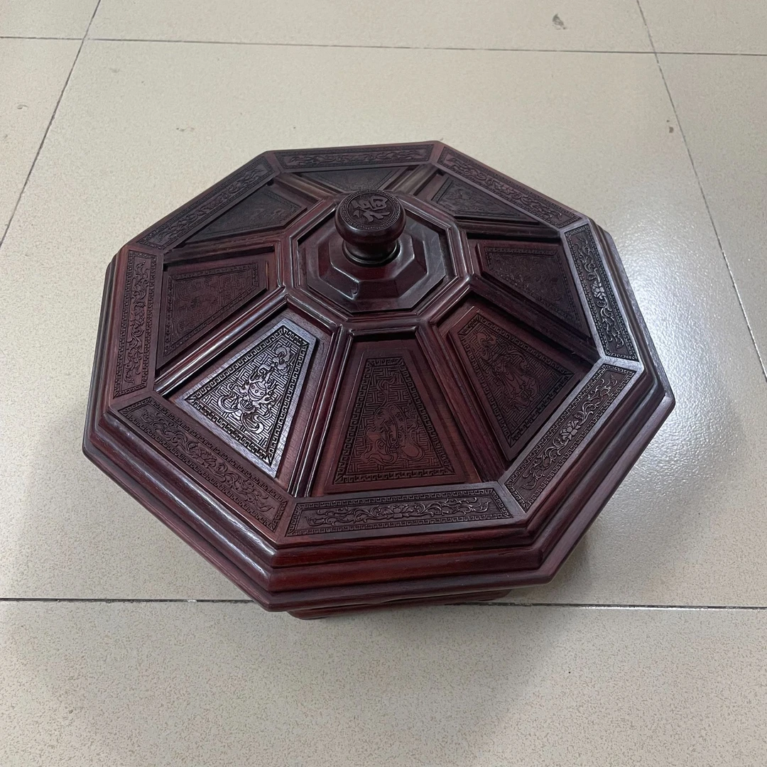 B巴里八角满面雕花34*37*19零食坚果盒