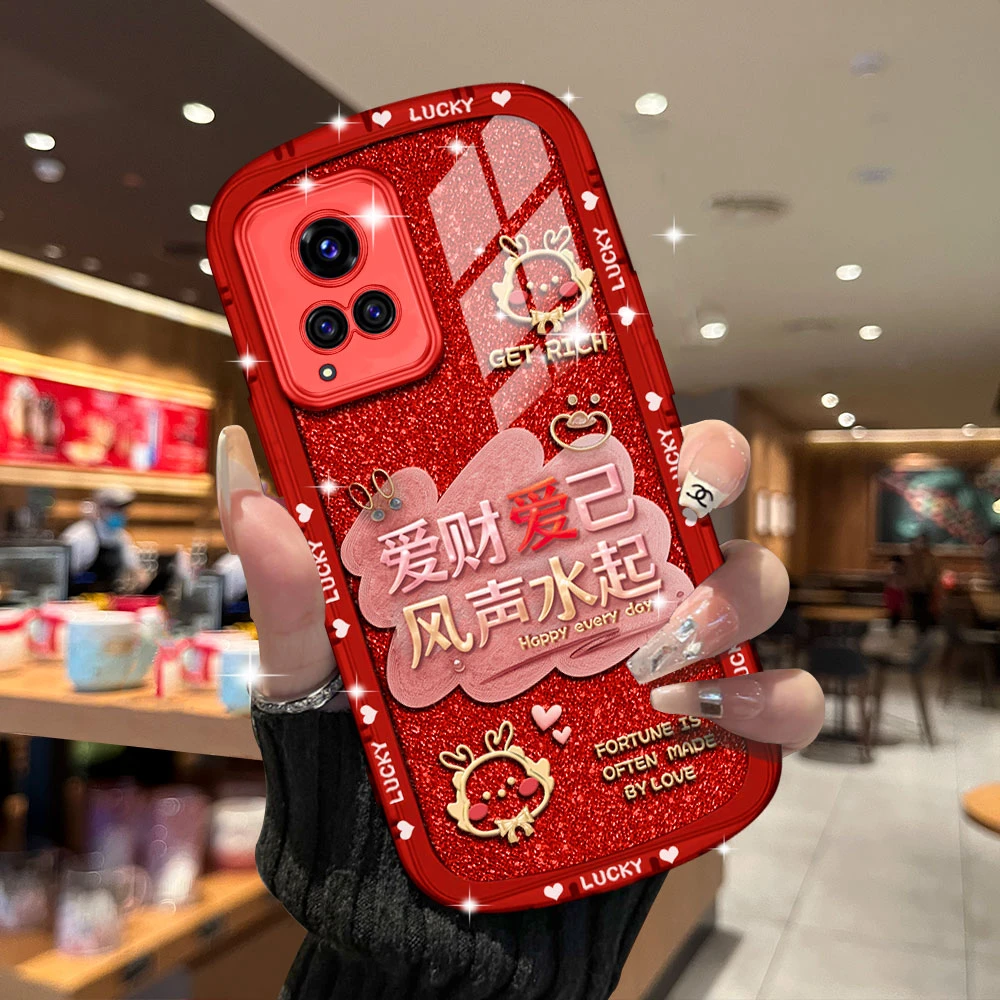 【VIVOS9】2024新年款爱财爱己镜头全包防摔手机壳软壳女款