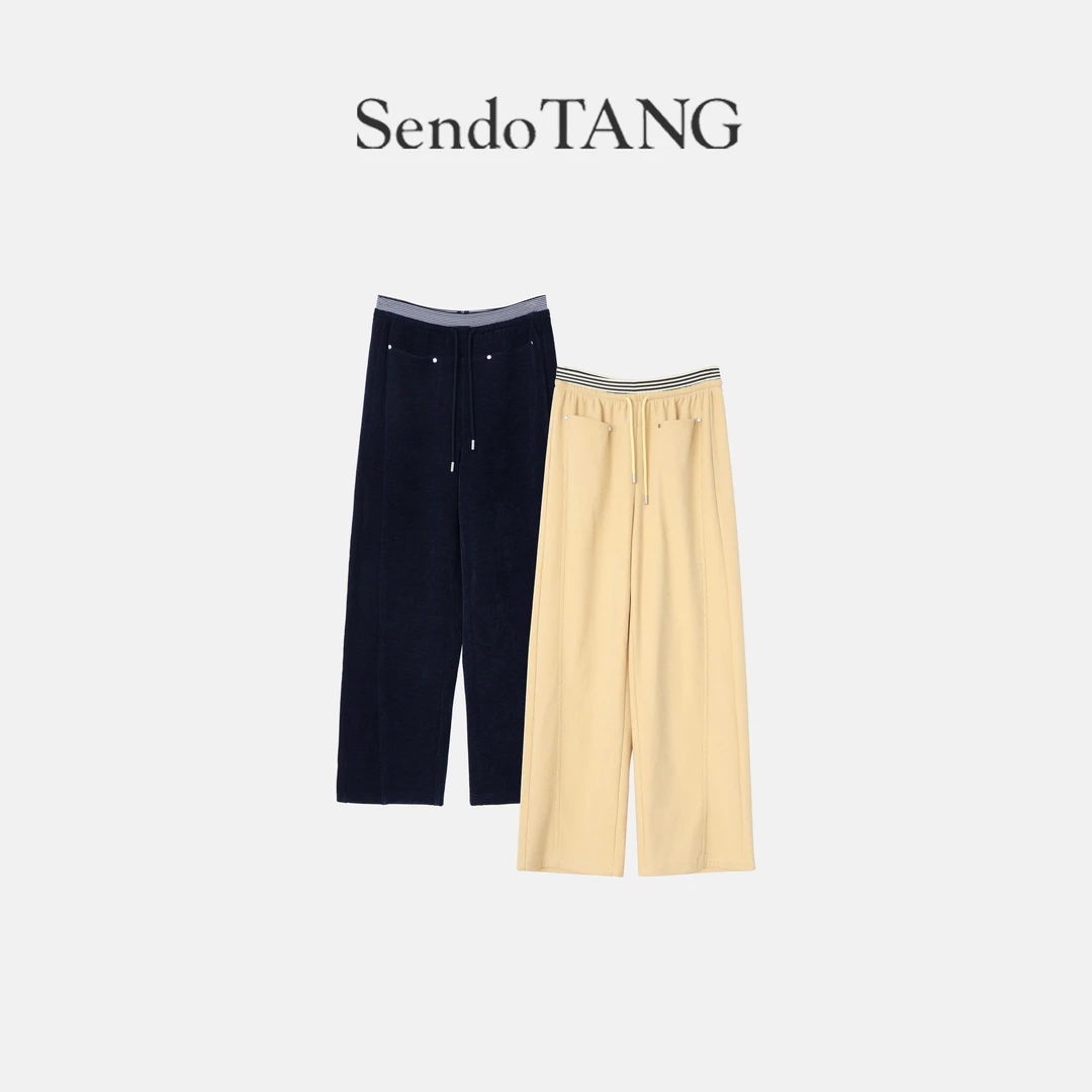 加绒加厚【温度自由】加绒胖多新款时尚休闲百搭高腰宽松显瘦裤子