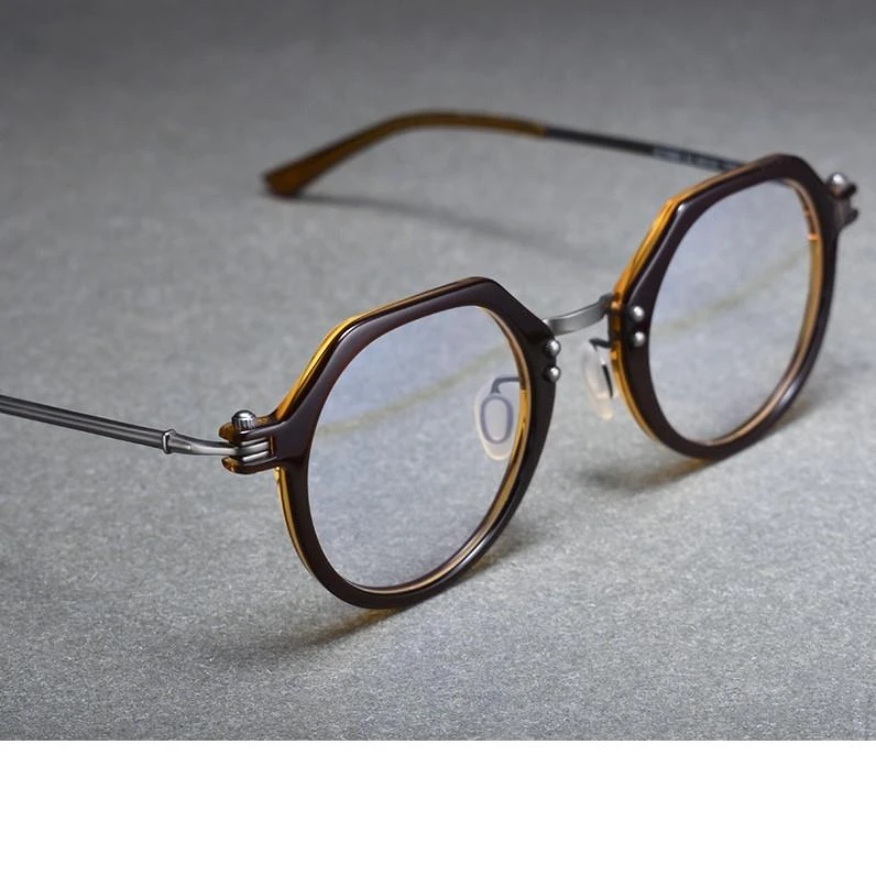 复古超轻板材眼镜框男子款大脸时尚男士眼镜架女生纯钛男式防蓝光