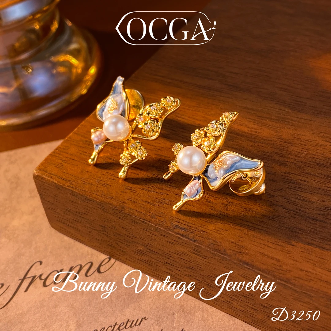 D3250  法★【梦幻彩蝶】秋冬 OCGA 欧斯伽斯 耳钉