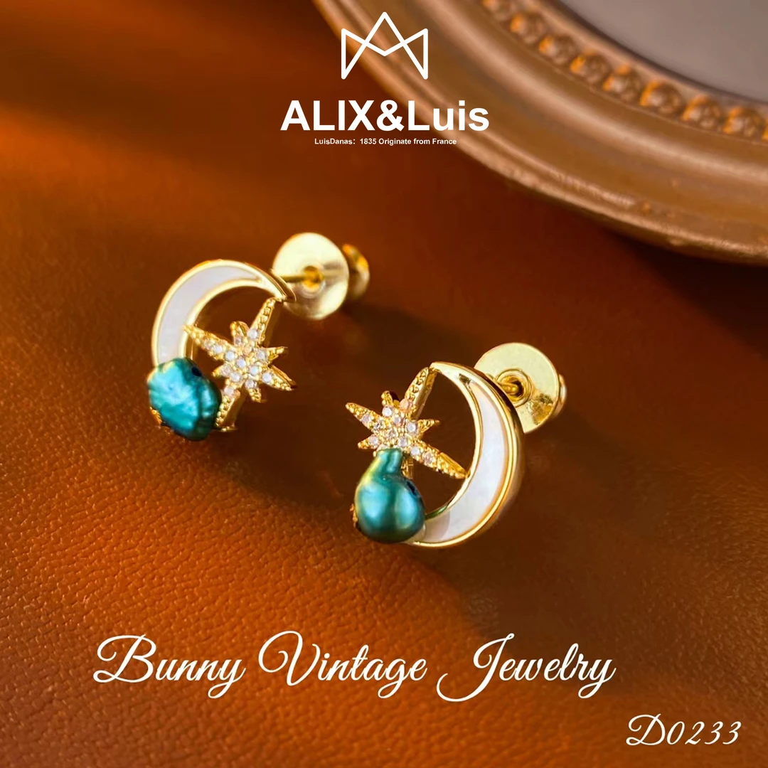 D0233 法 ★【极星月光】2024手绘ALIX Luis Dans 耳钉