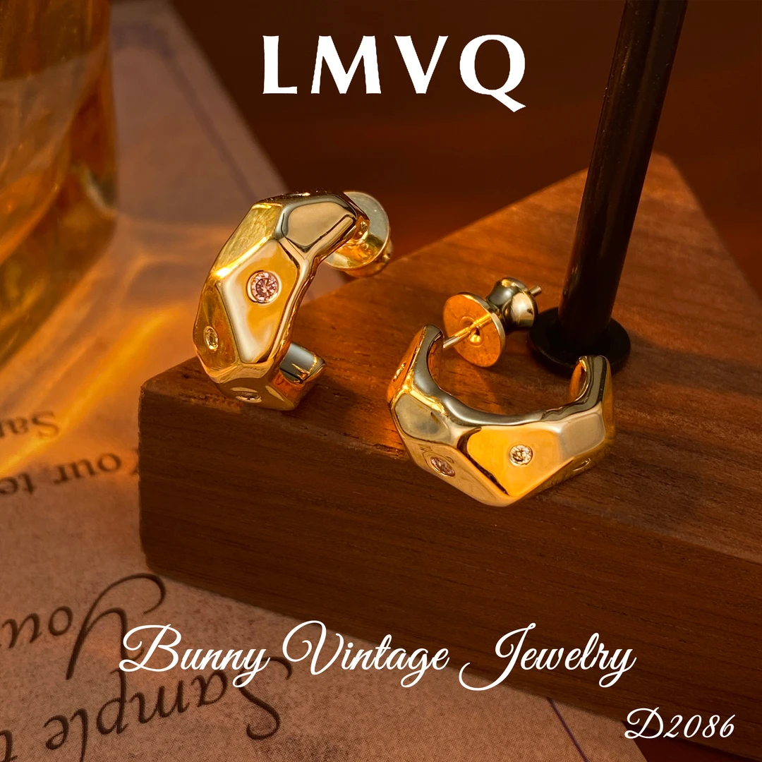 铜合金耳饰 D2086法★【闪耀蜂巢】LMVQ 罗曼维奇