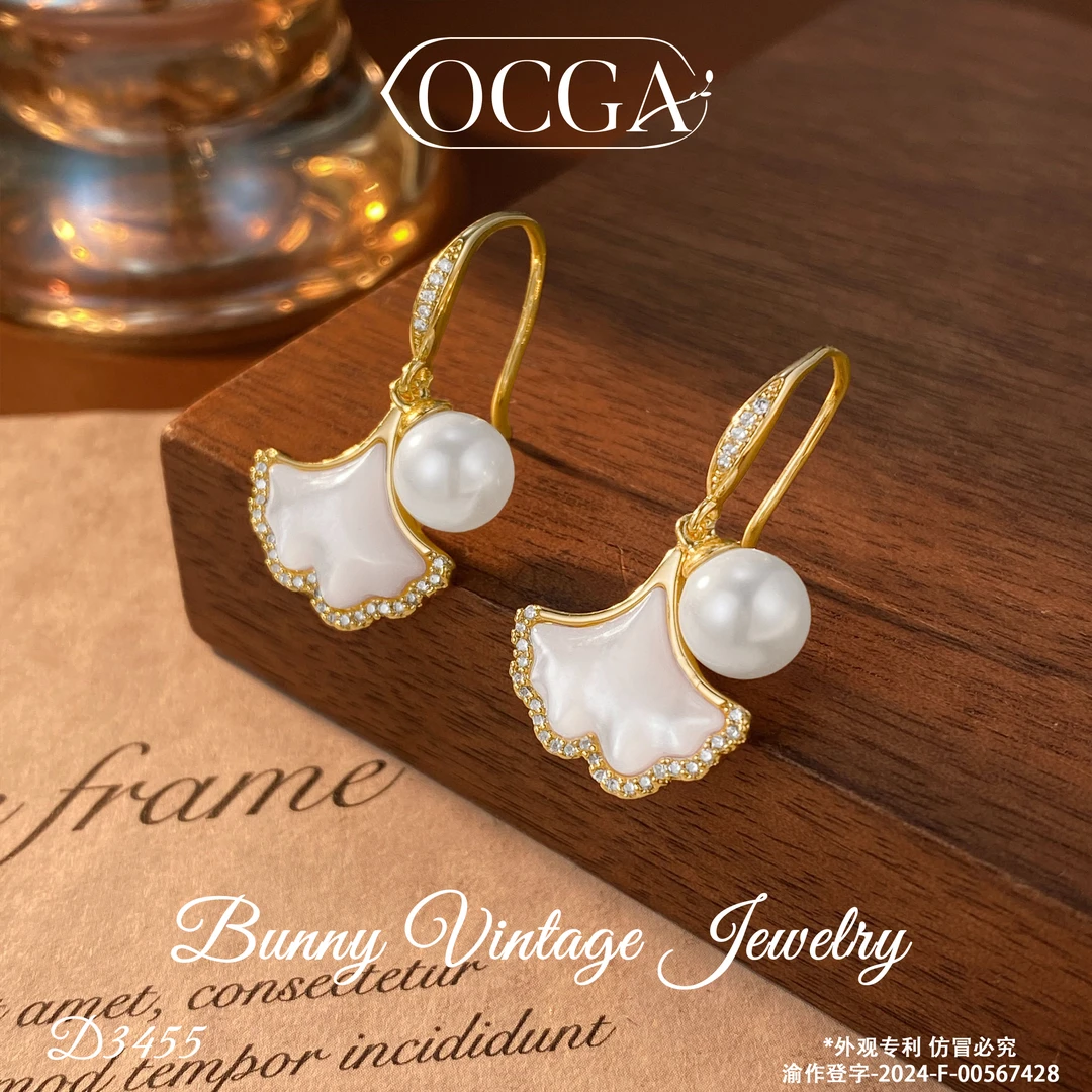 D3455 法★【深秋银杏】秋冬OCGA 欧斯伽斯 耳钩