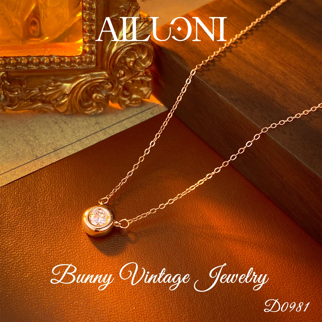 坠链均925银莫桑石 D0981法★【心之光】AILUONI爱洛妮  项链