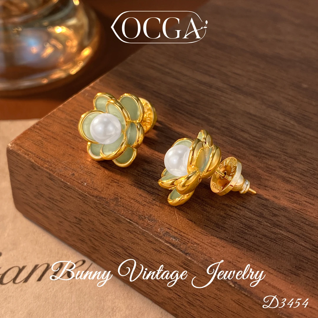 D3454 法★【薄荷莲】秋冬OCGA 欧斯伽斯 限定 耳钉