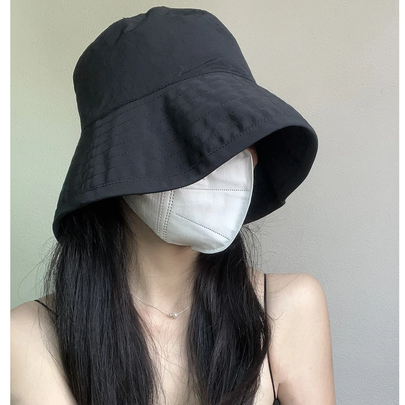 加大头围软的，没铁丝 轻薄百搭显脸小纯色速干渔夫帽防紫外线遮阳