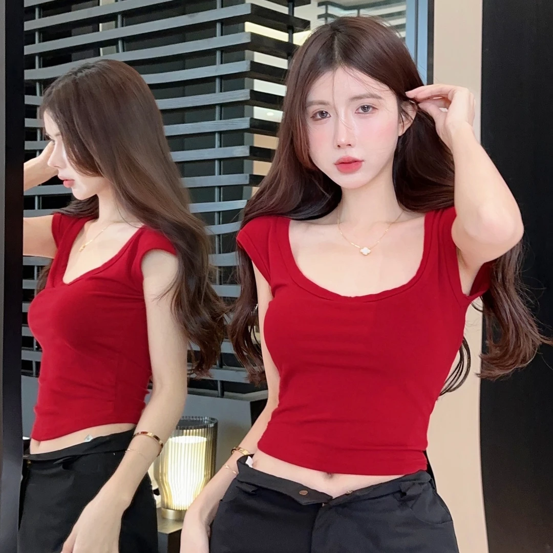 燕莉安夏季性感辣妹外穿吊带背心女带胸垫显瘦可外穿无袖打底上衣