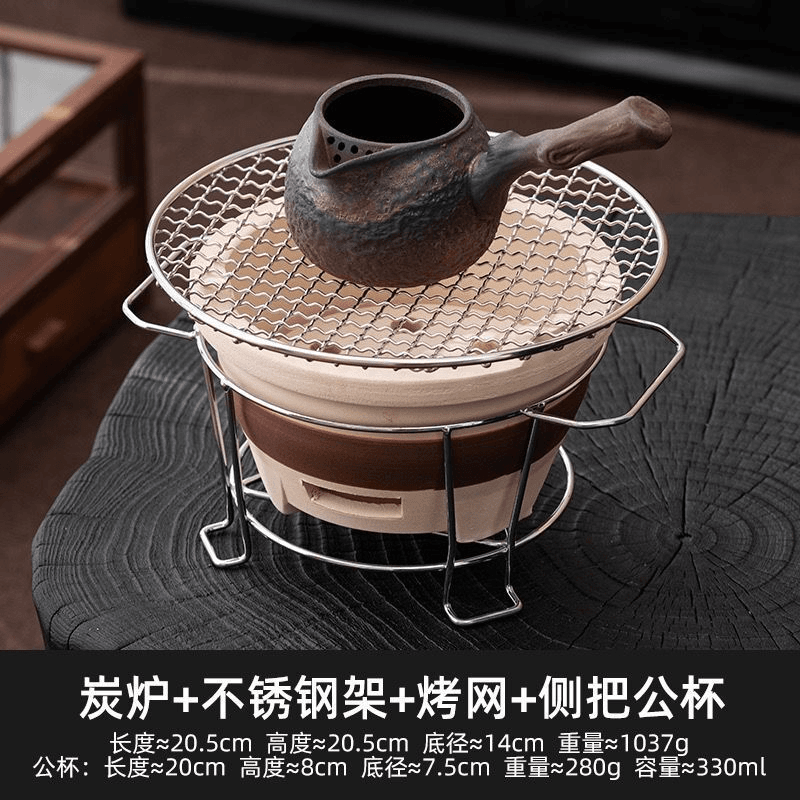 解得围炉煮茶炉陶瓷炭炉 可烧烤户外烤炉砂锅陶土打边炉罐罐茶