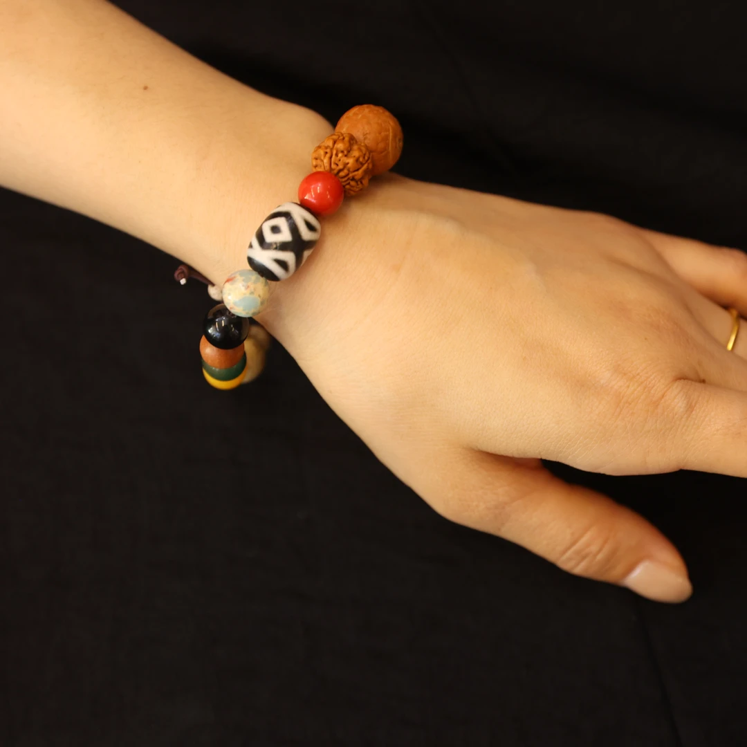 非金属木质手链 五台山创意手串18籽五代十八籽