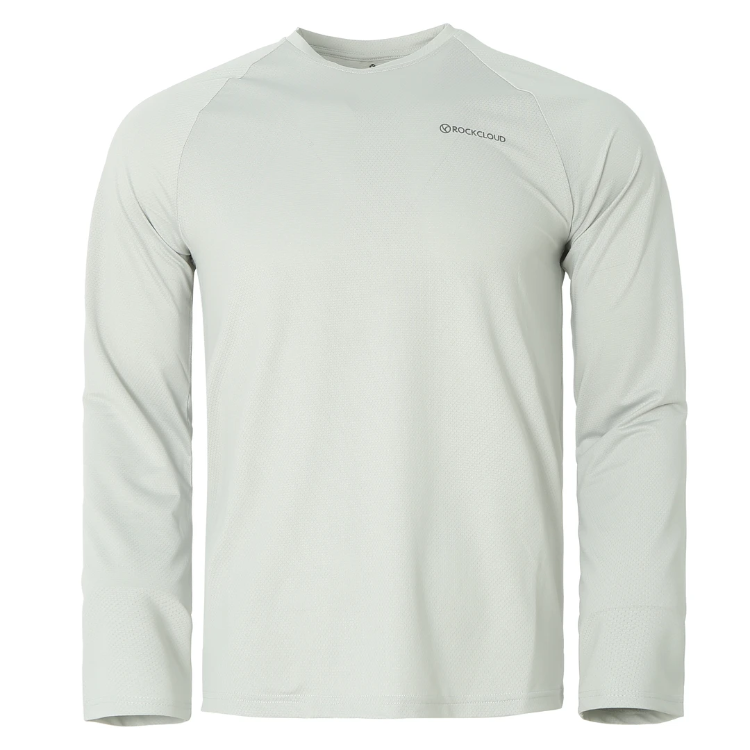 RockCloud/岩云户外运动休闲快干防晒套头舒适圆领男士速干衣长袖