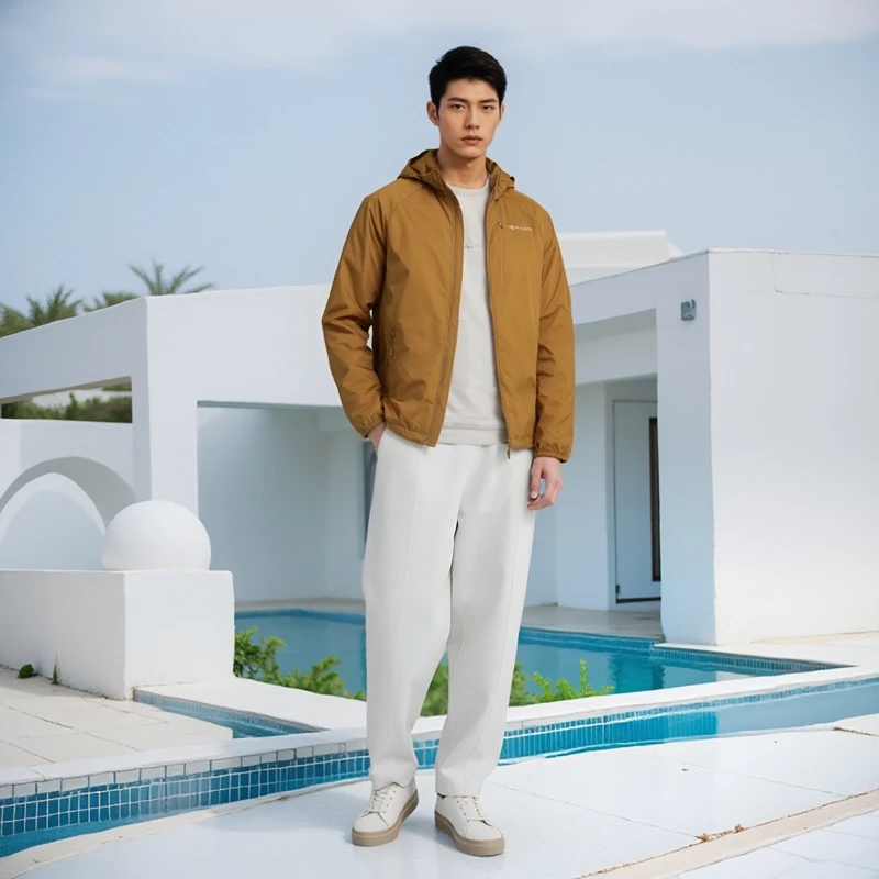 （特卖）新款运动户外保暖舒适防泼水男士休闲连帽神衣夹克外套