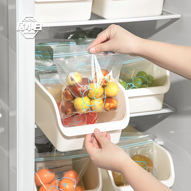 【6个装】冰箱收纳盒橱柜储物盒零食桌面长方形置物盒子厨房冷冻筐