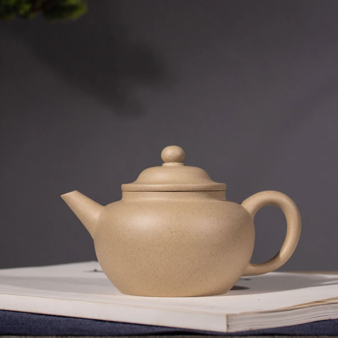 原矿本山绿泥宫灯壶（原矿无添加）水平壶本绿手制