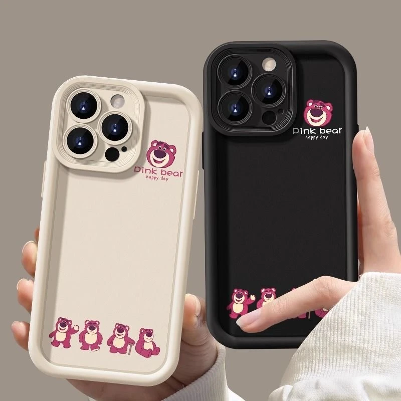 草莓熊适用苹果15promax手机壳14/13软12华为/小米/vivo/oppo女