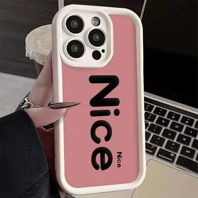 粉底Nice适用苹果15promax手机壳14/13软12华为/小米/vivo/oppo女