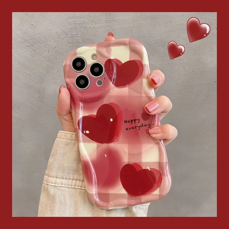渐变爱心适用苹果15promax手机壳14/13软12华为/小米/vivo/oppo女