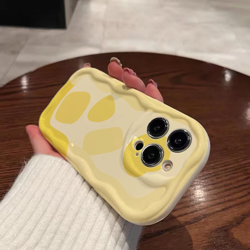 几何黄色适用苹果15promax手机壳14/13软12华为/小米/vivo/oppo女