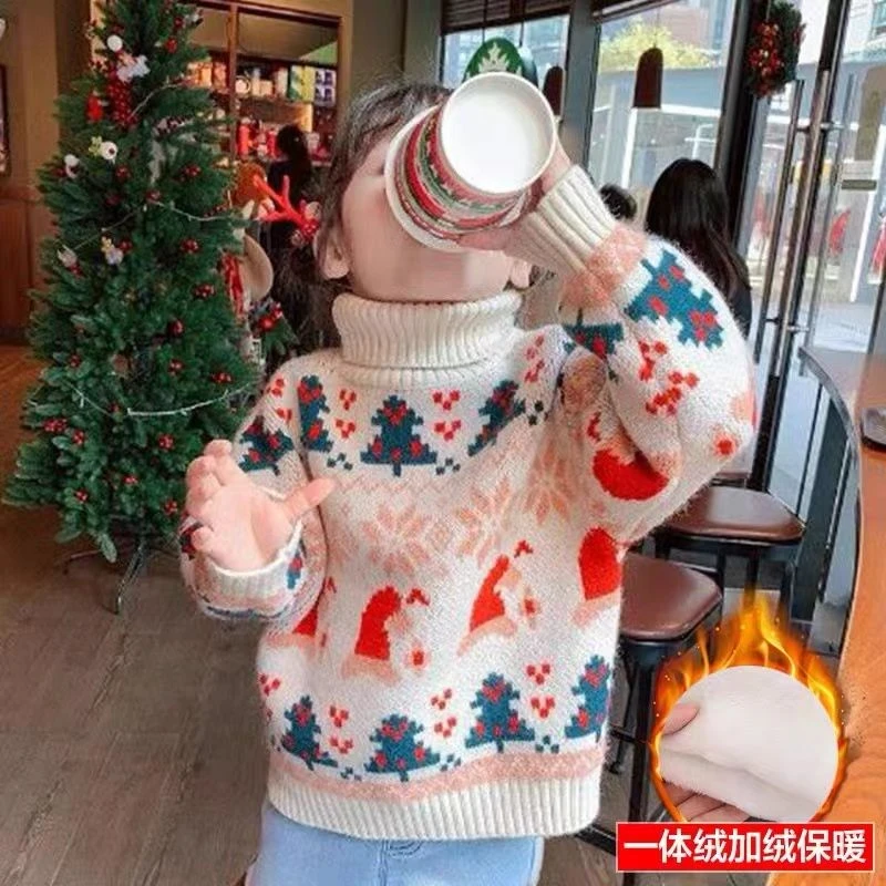 【小扬哥推荐】女童韩版毛衣套头2023秋冬装新款儿童装打底衫洋气