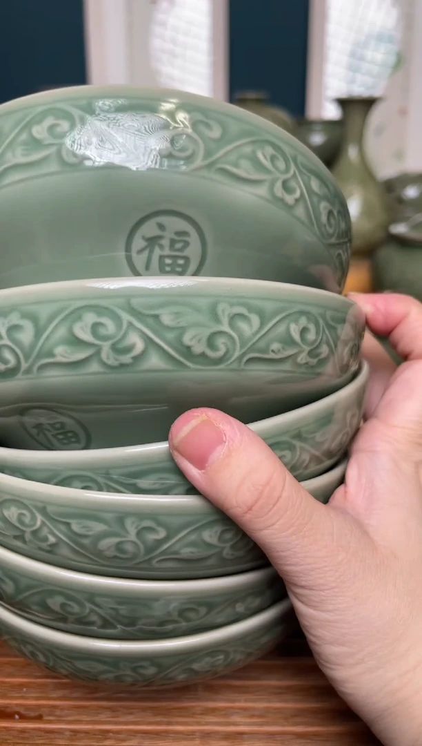 【闪购商品】瓷其他福字碗6只