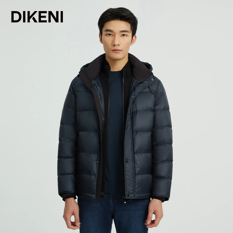 迪柯尼品牌高端男装外套冬时尚保暖微面包羽绒服白鹅绒11540G149