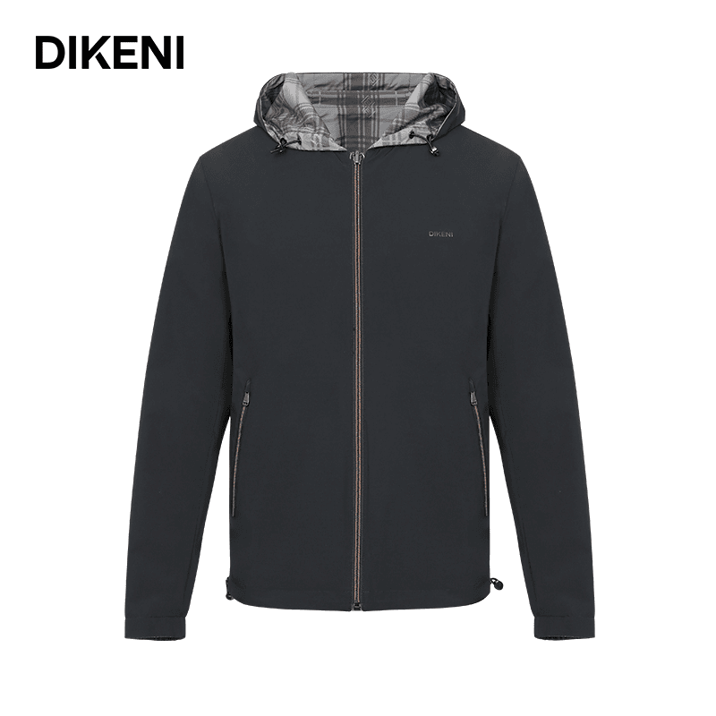 DIKENI灰标系列茄克衫男士连帽休闲保暖运动商务外套11541G122