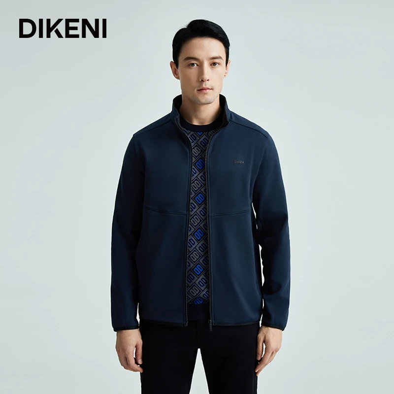 【进口面料】迪柯尼秋季四面弹保暖底抓绒衣男士针织外套13538H200