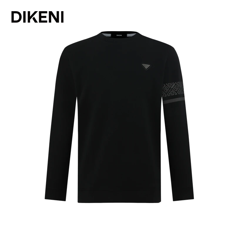 迪柯尼秋季男士品质双D亲肤莫代尔棉弹休闲含绵羊毛卫衣13527H192