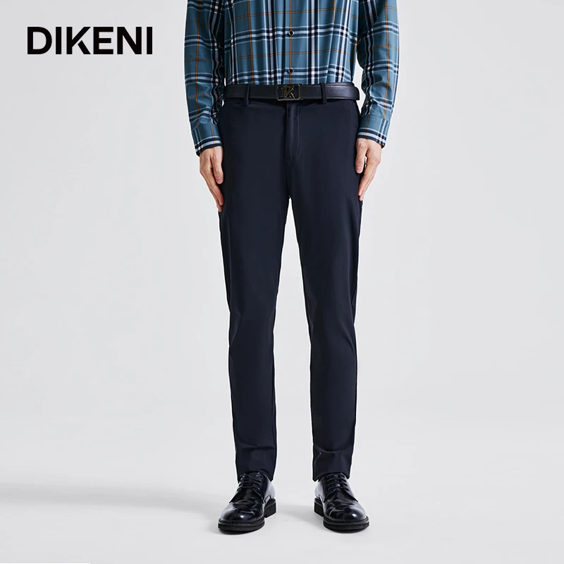 【品质抗皱易打理】迪柯尼时尚百搭通勤直筒男士休闲裤12361H378