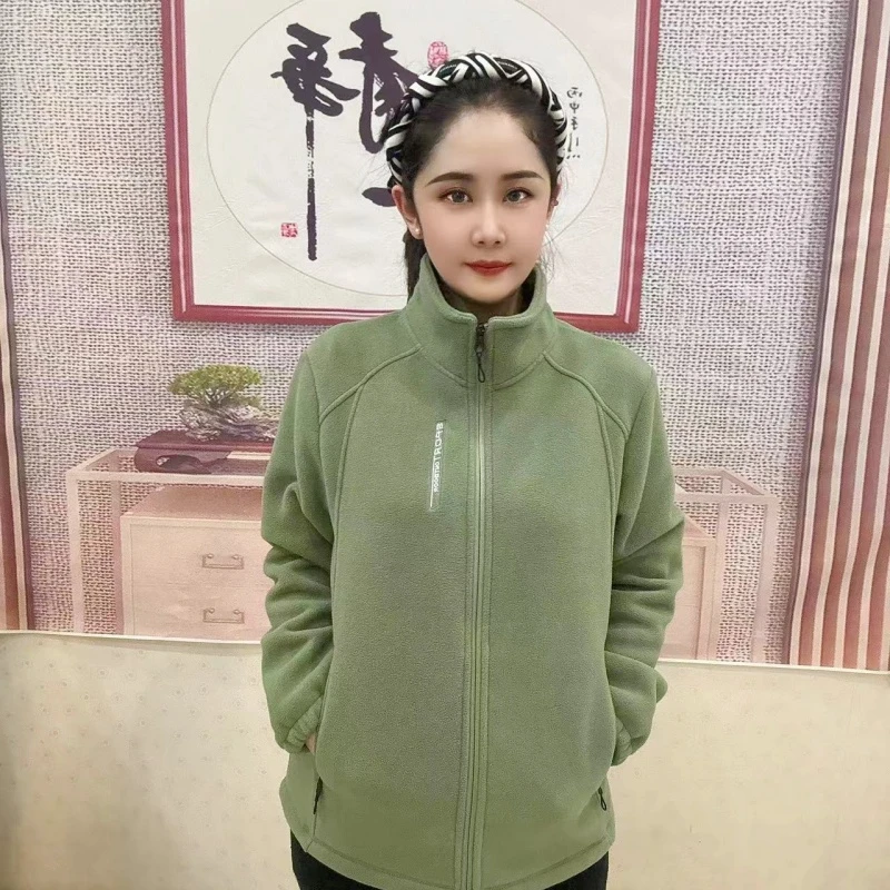 【静姐专属】立领冬季摇粒绒外套休闲时尚抓绒衣外套女户外外套女