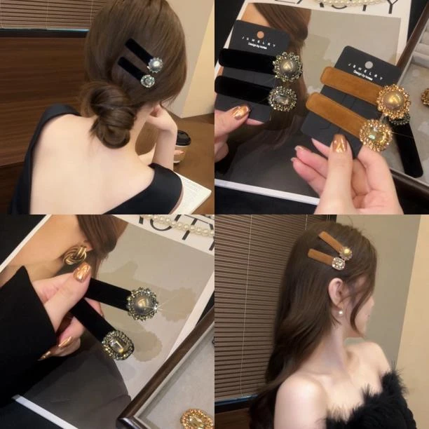 法式复古贵里贵气的小发夹雅丹风气质刘海碎发夹侧边夹